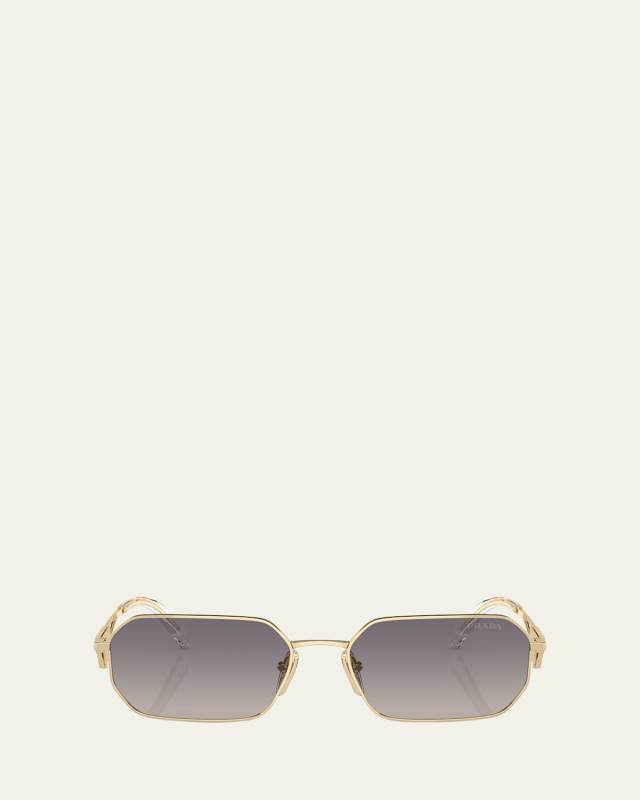 Geometric Steel Rectangle Sunglasses